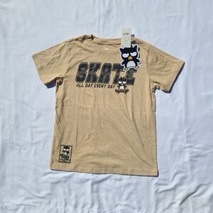 MAD Engine Tan Kids 'SKATE' Graphic Tee with Penguin Print
